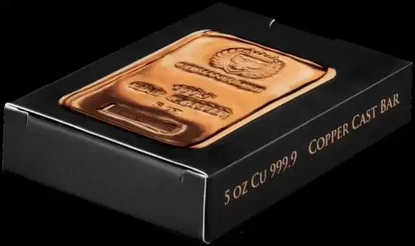 Germania Mint Copper Cast Bar 5oz - Image 2