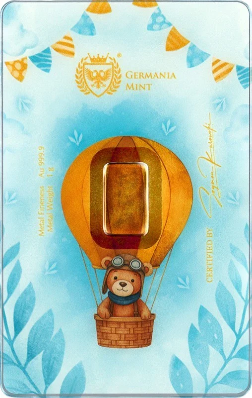 Germania Mint Gold Minted Bar 1g - New Born - Boy - Image 2