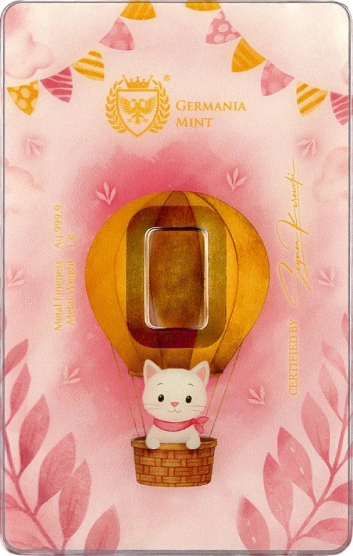 Germania Mint Gold Minted Bar 1g - New Born - Girl - Image 2