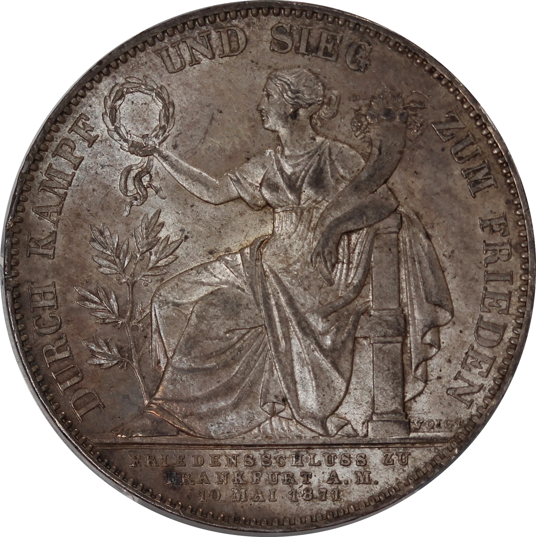 Germany Bavaria 1871 Ludwig II Victory Thaler MS63