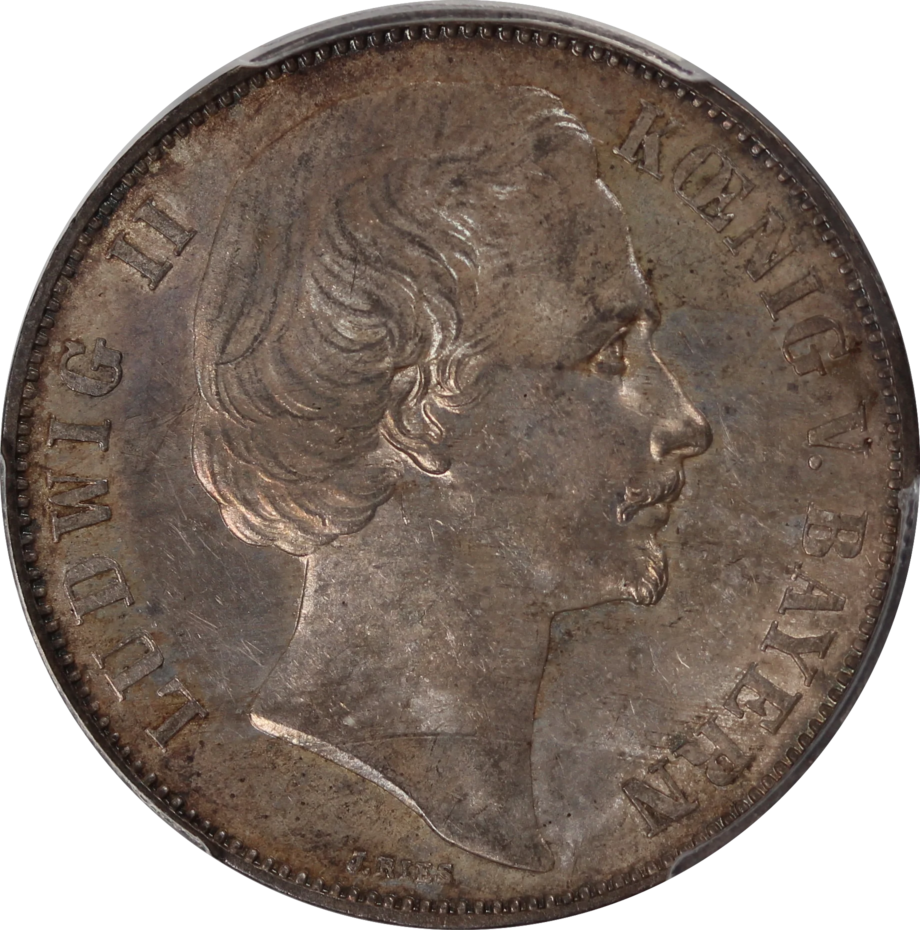 Germany Bavaria 1871 Ludwig II Victory Thaler MS63 - Image 2