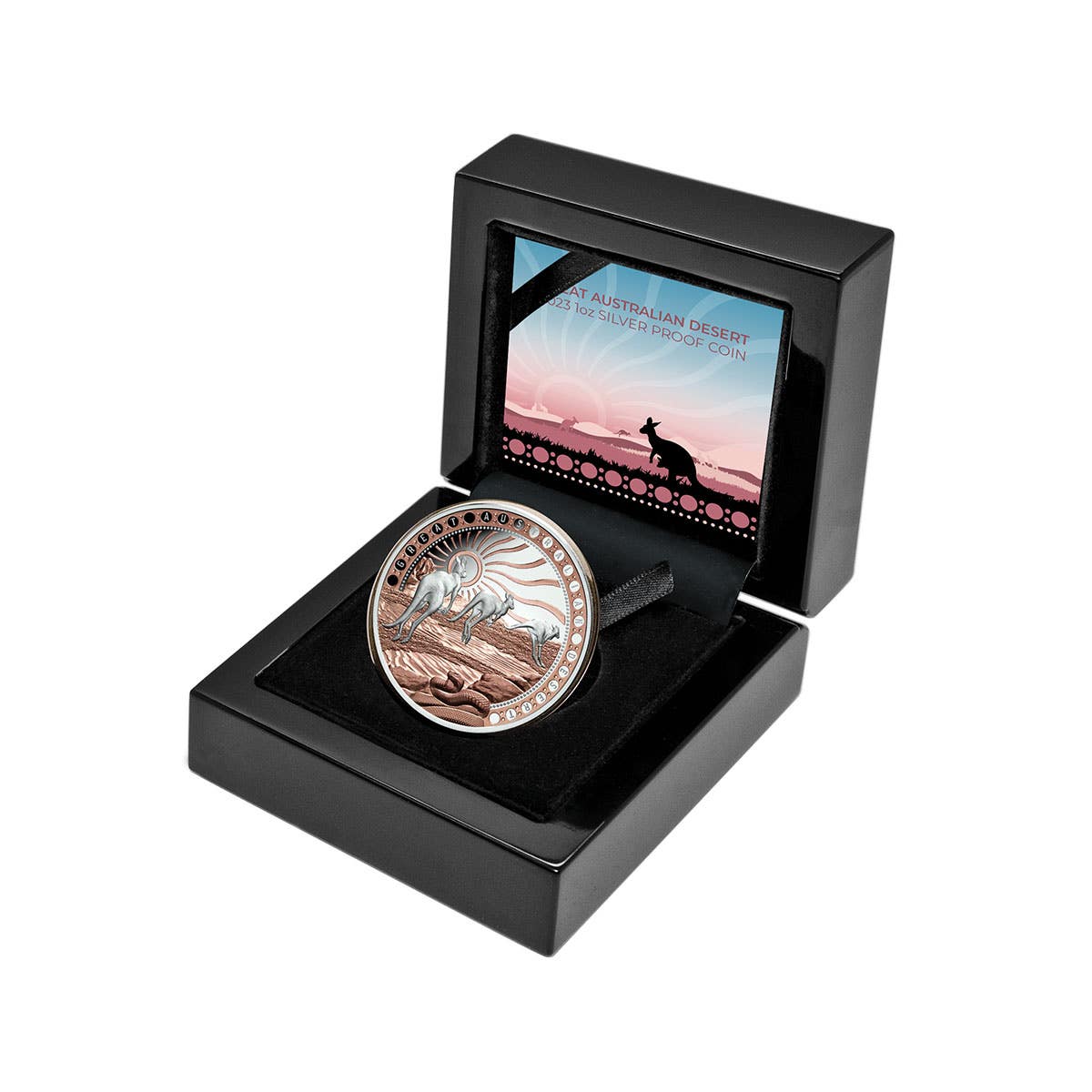 Great Australian Desert 2023 $1 Rose Gold-plated 1oz Silver Proof Coin - Image 3