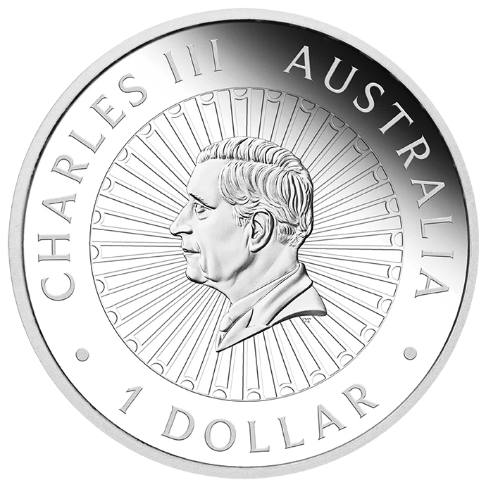Great Southern Land 2024 1oz Silver Proof Chrysoprase Coin - Image 3