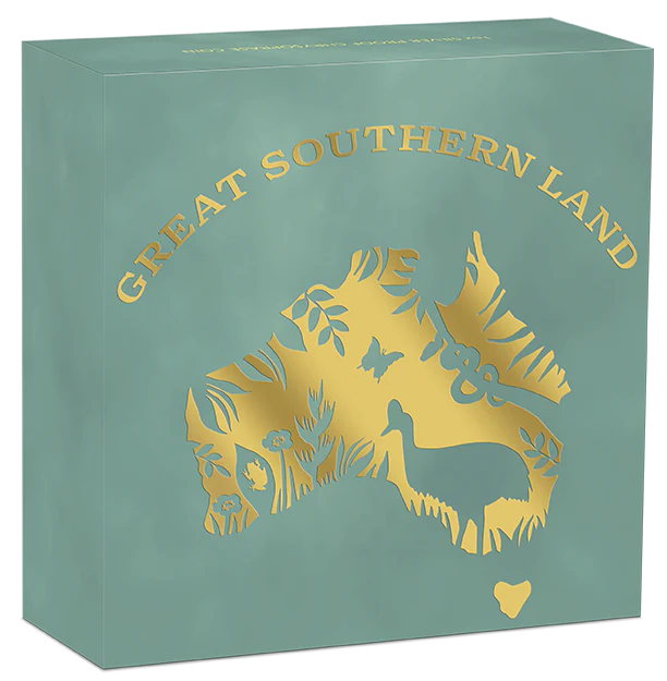 Great Southern Land 2024 1oz Silver Proof Chrysoprase Coin - Image 4