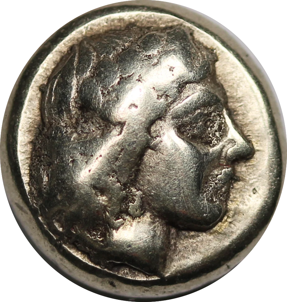 Greek Electrum 1/6th Stater Lesbos, Mytilene c. 412-378BC VF