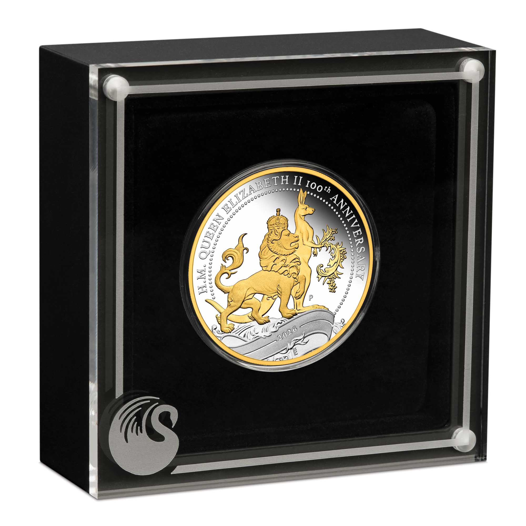 H.M. Queen Elizabeth II 100th Anniversary 2026 1oz Silver Proof Gilded Coin - Image 3