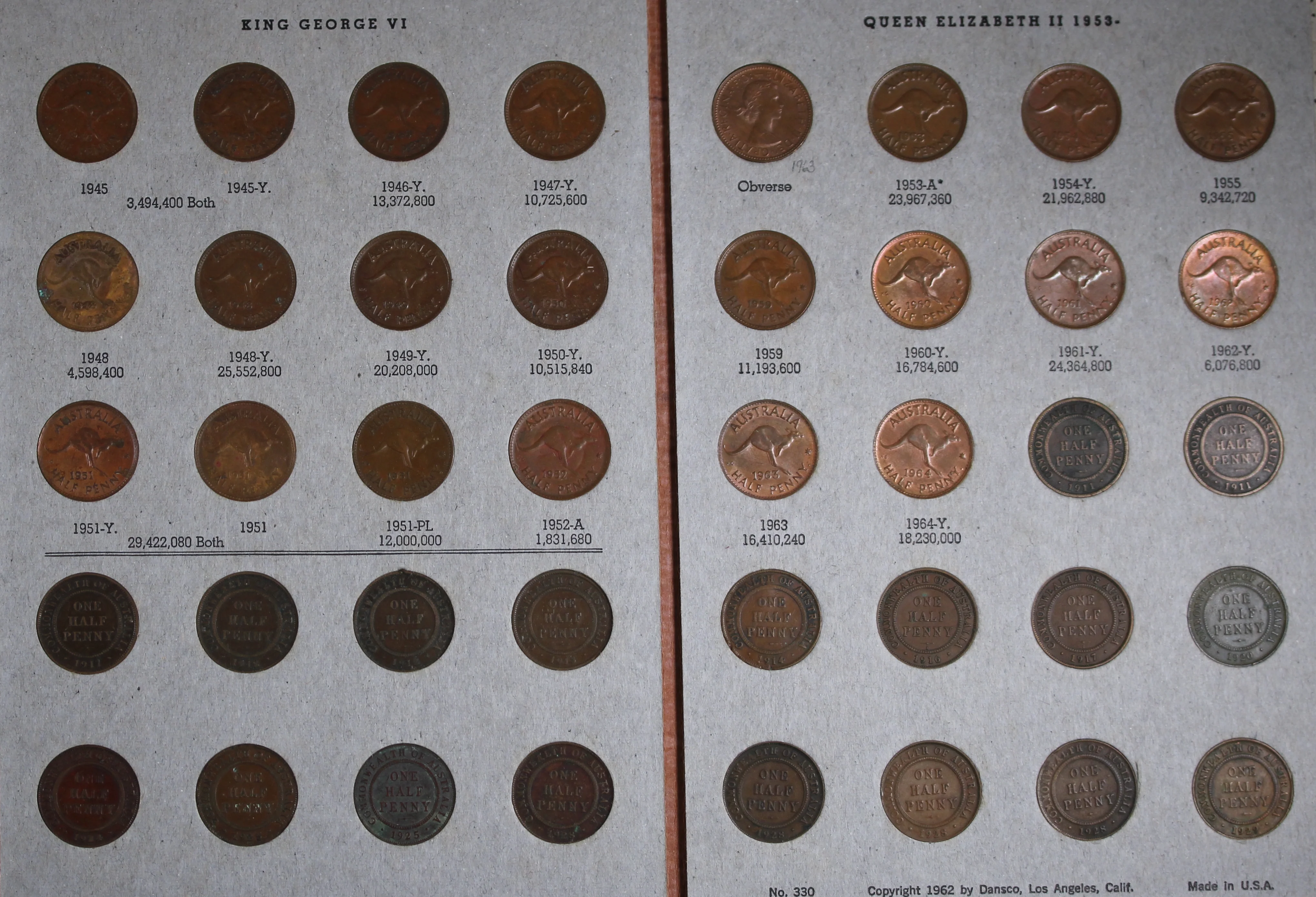 Halfpenny Collection in Dansco Album (Missing 1923) - Image 3
