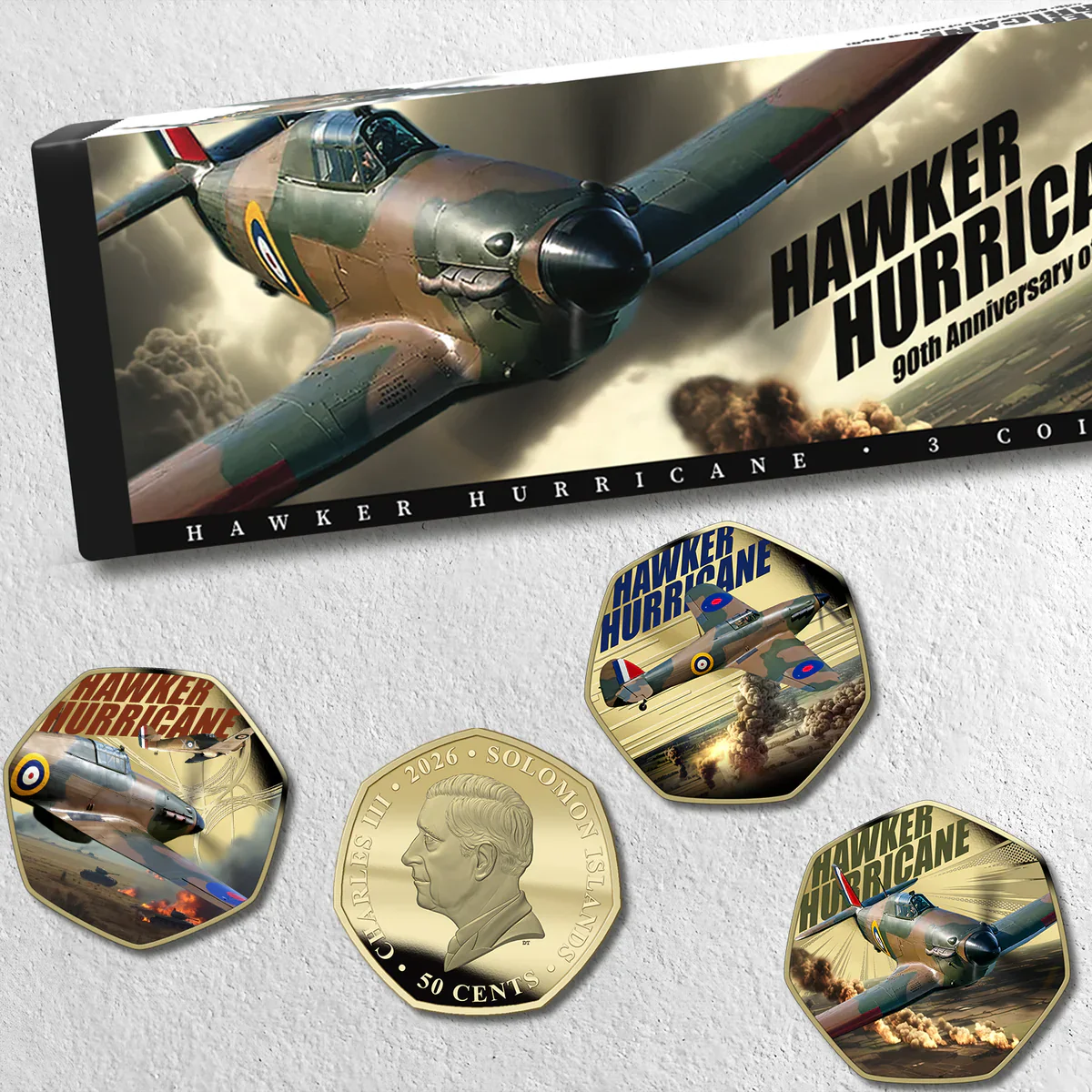 Hawker Hurricane 90th Anniversary 2026 Limited Edition Gold Plated Box Set - Image 2