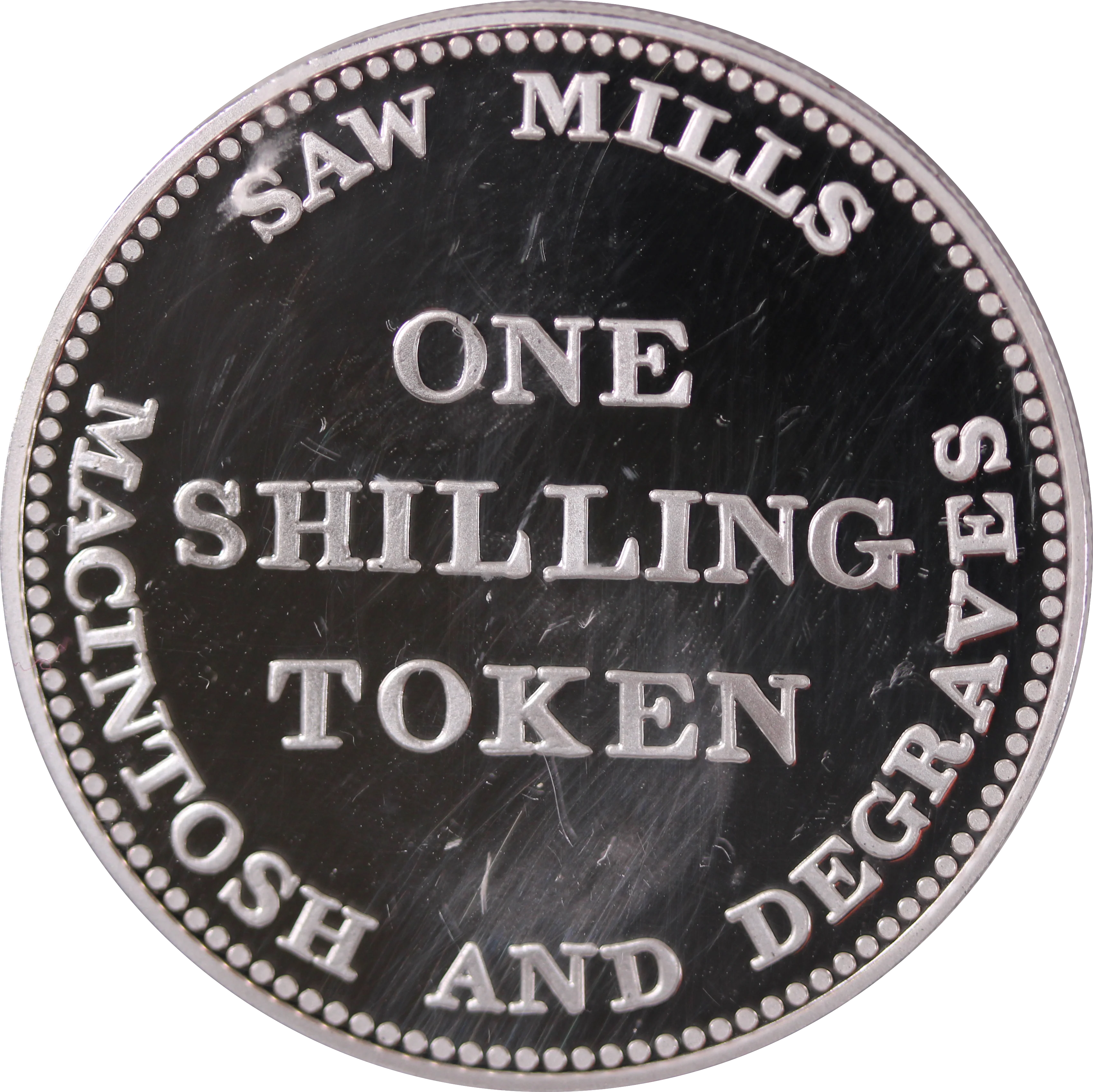 History of Australian Coinage 1823 Macintosh & Degraves Shilling