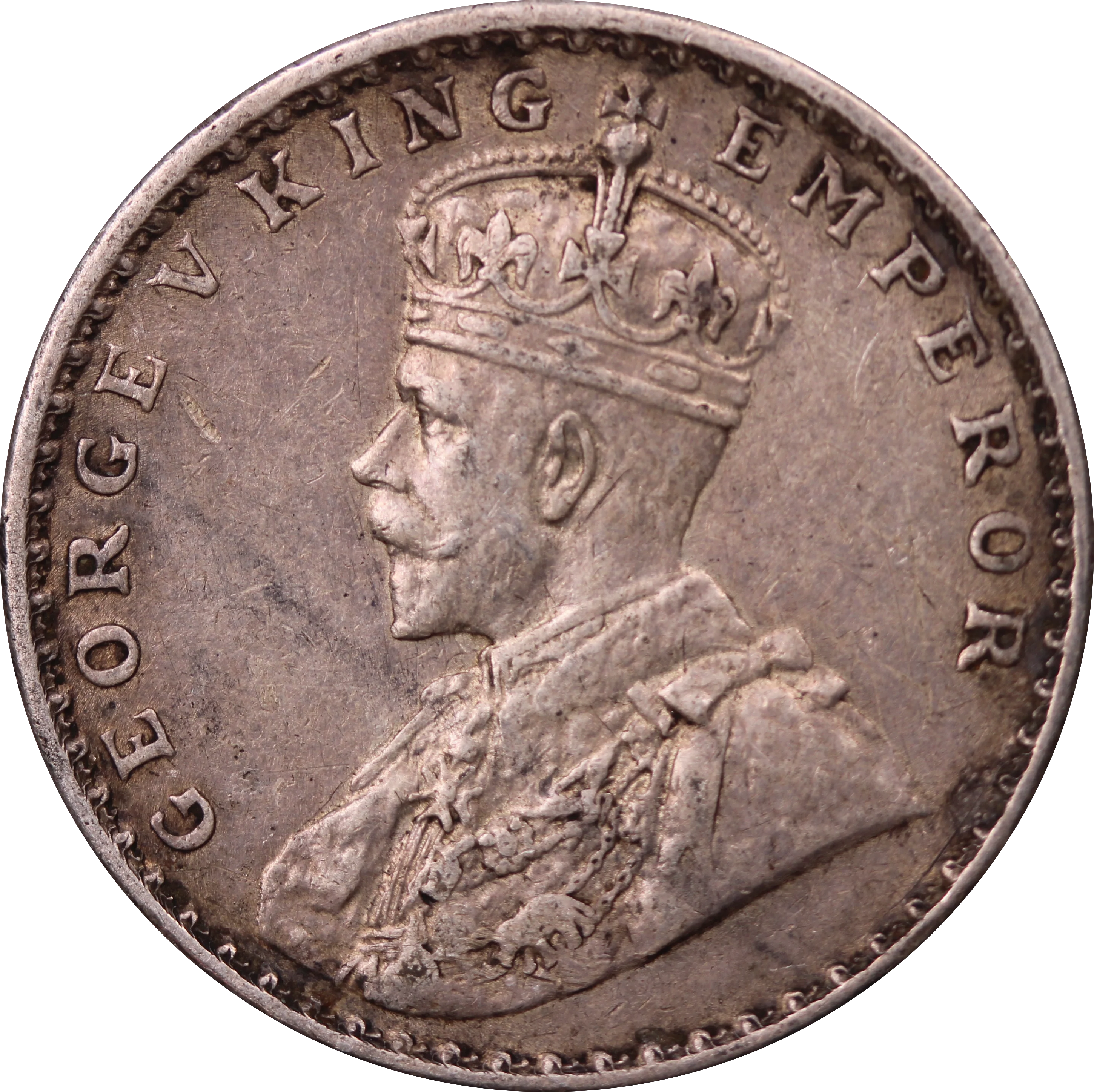 India-British 1913 Rupee VF - Image 2