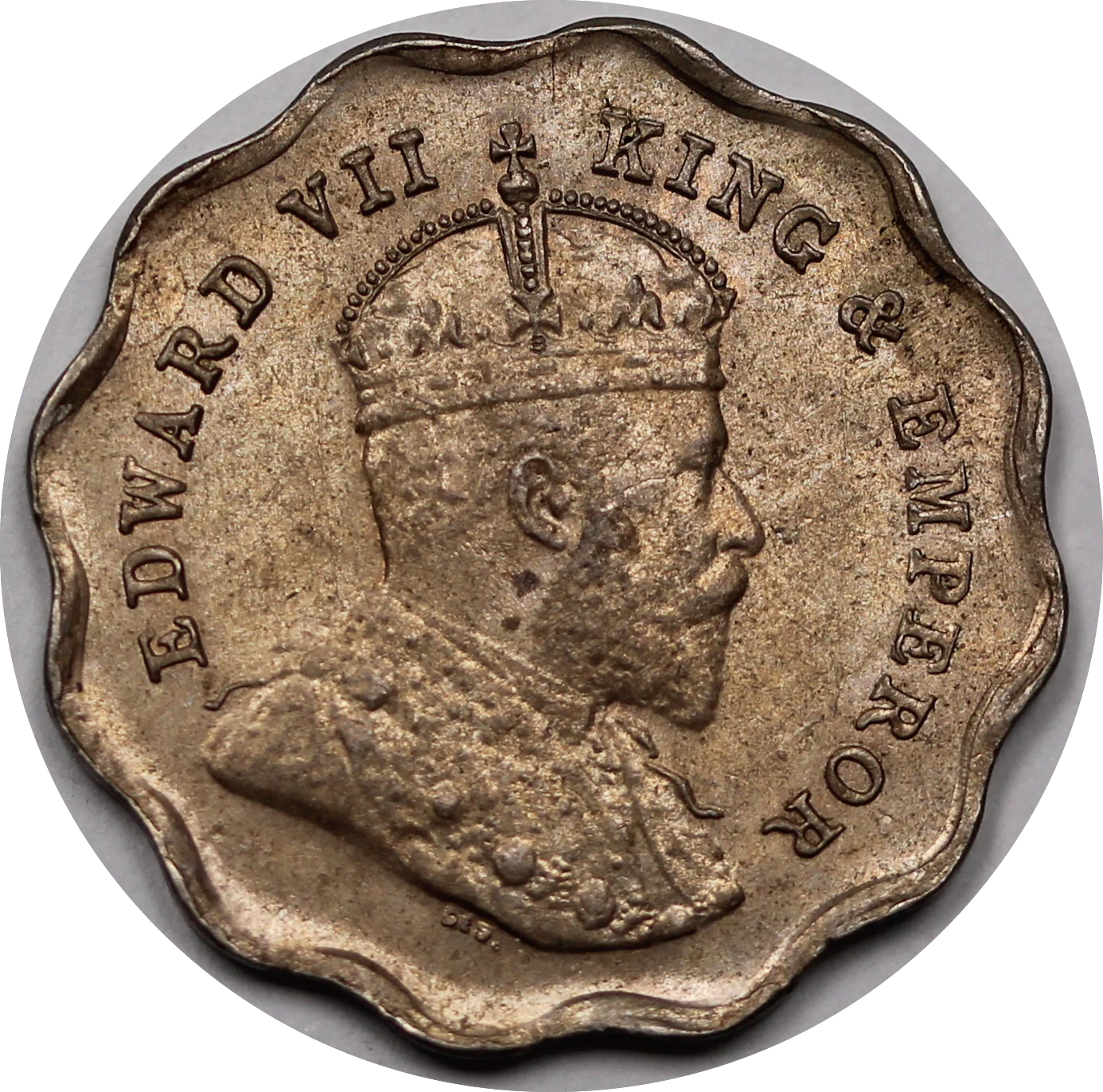 India-British 1908 1 Anna aUNC - Image 2