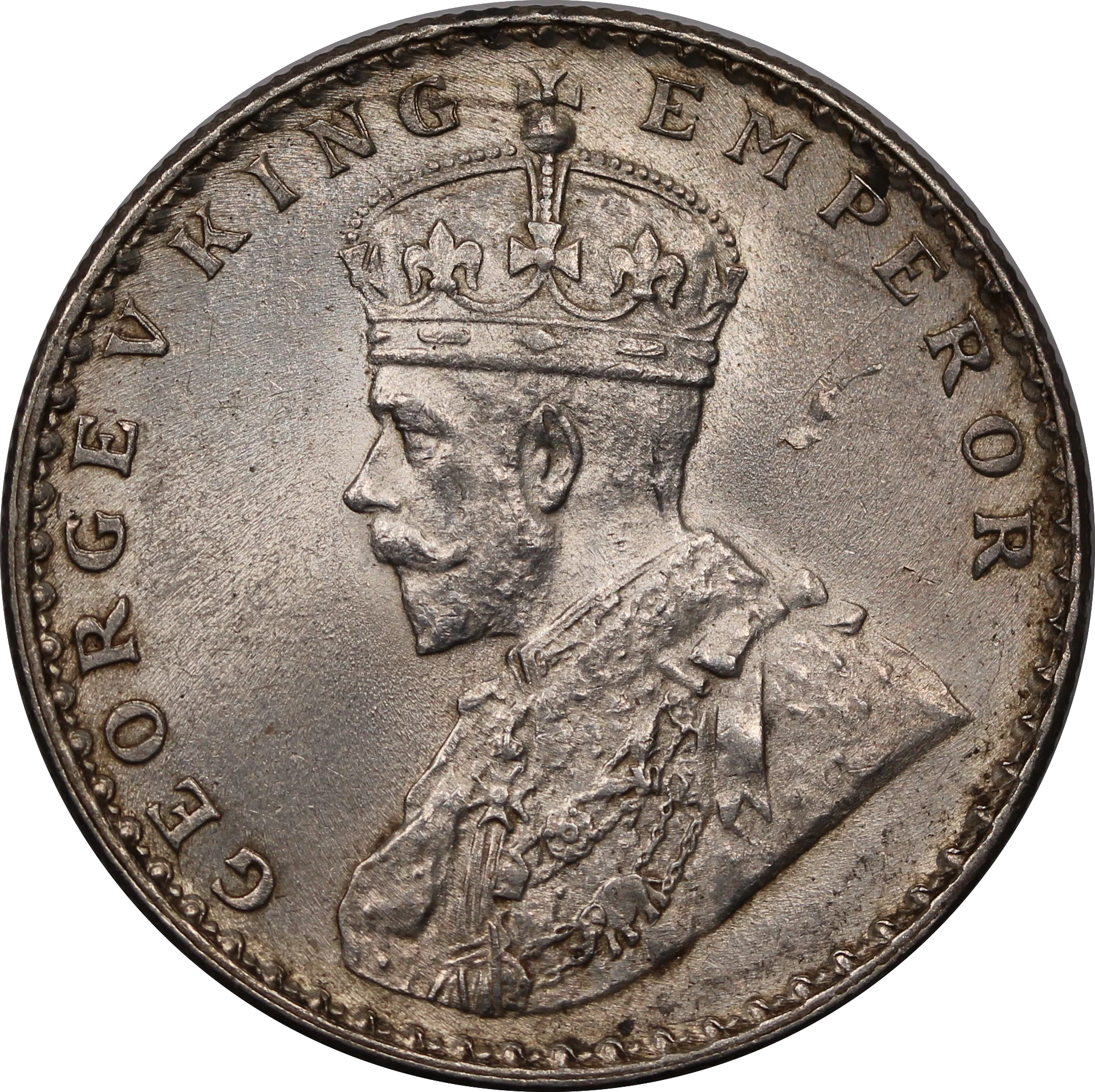 India-British 1912 Rupee EF - Image 2