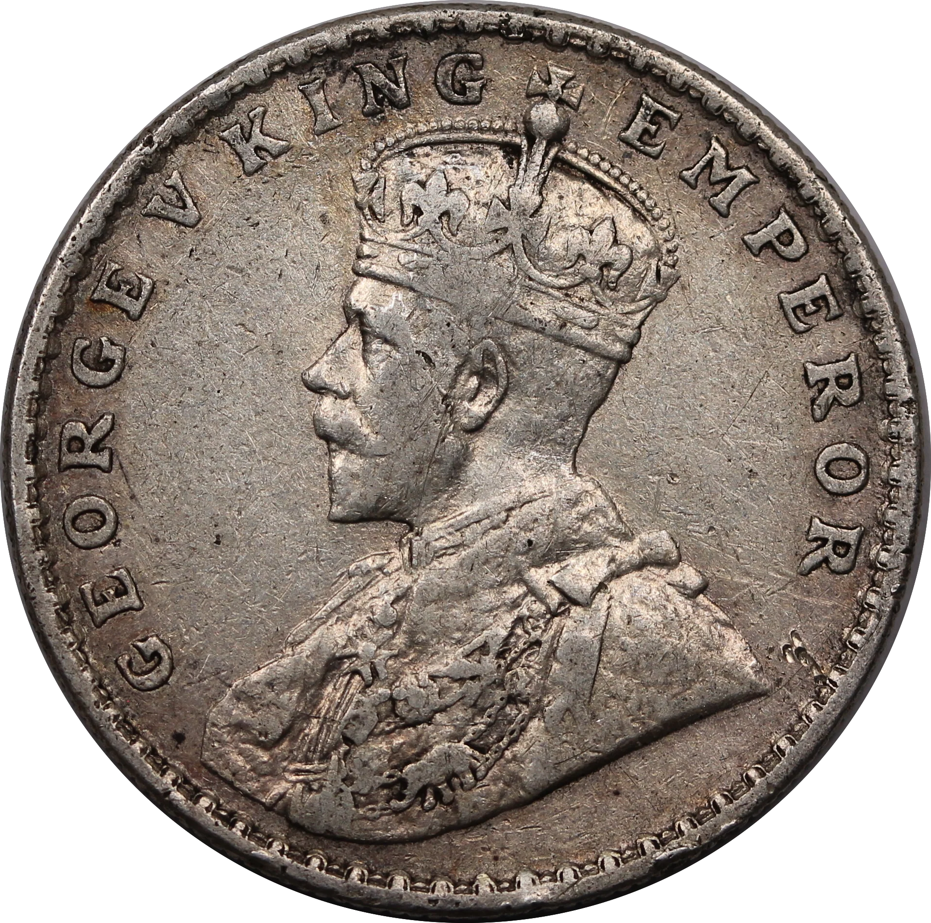 India-British 1916 Rupee VF - Image 2