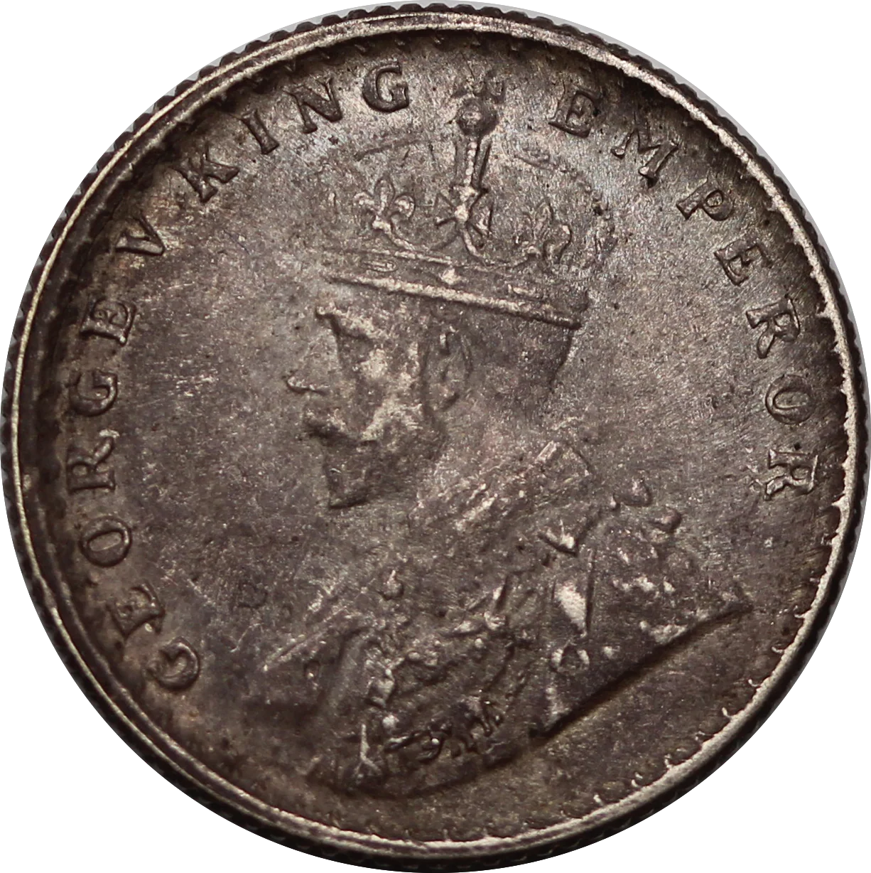 India-British 1918 1/4 Rupee gVF - Image 2