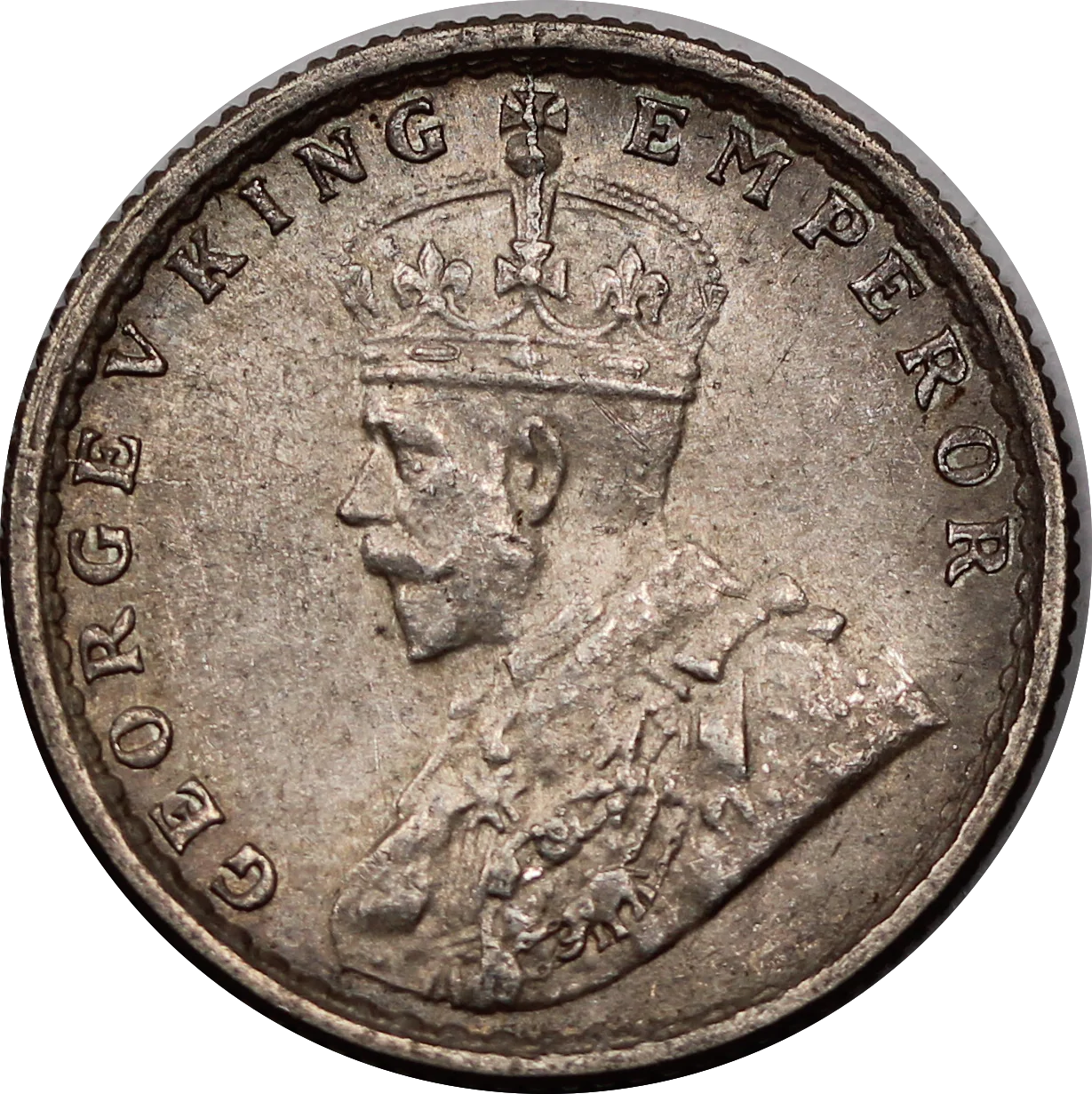 India-British 1919 1/4 Rupee gVF - Image 2