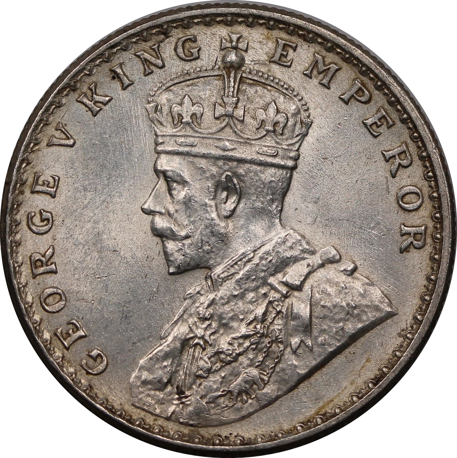 India-British 1920 Rupee gEF - Image 2