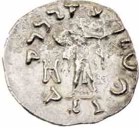 Indo-Greek Menander I, Silver Drachm 196-202AD gVF - Image 2
