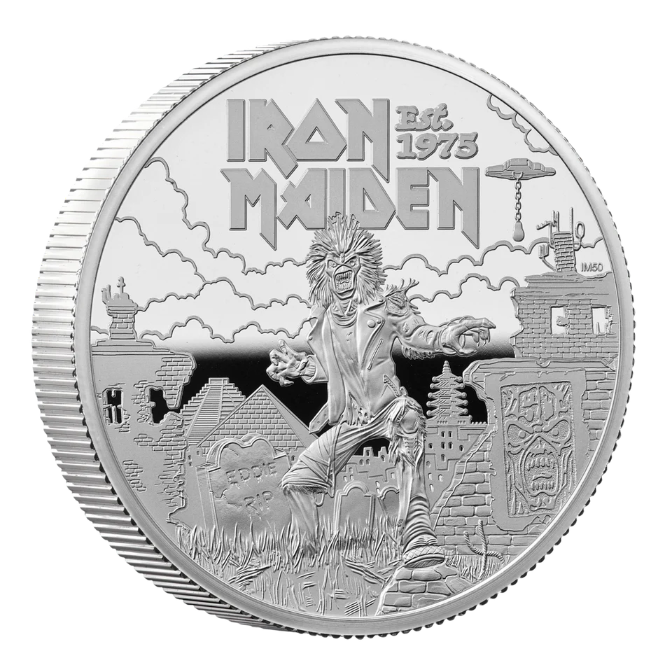 Iron Maiden 2025 5oz Silver Proof Coin - Image 2