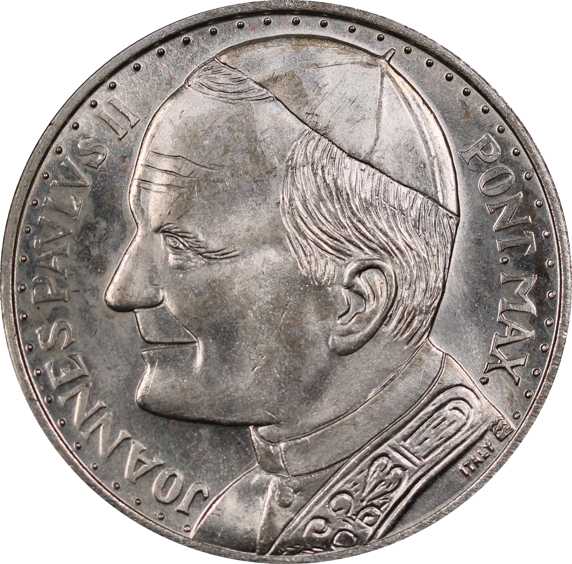 Italy Pope John Paul II Roma Citta Del Vaticano Medal - Image 2
