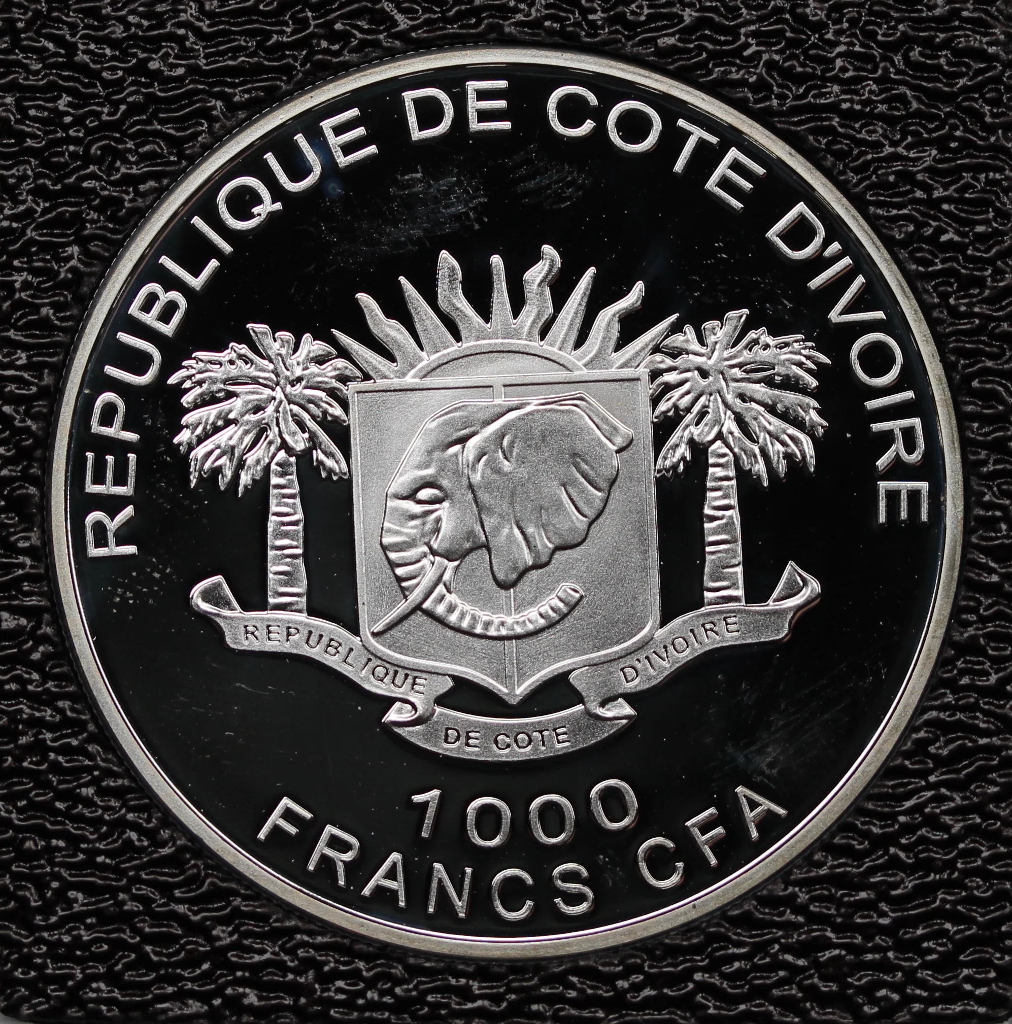 Ivory Coast 1000 Francs CFA Smilodon Silver Coin - Image 2