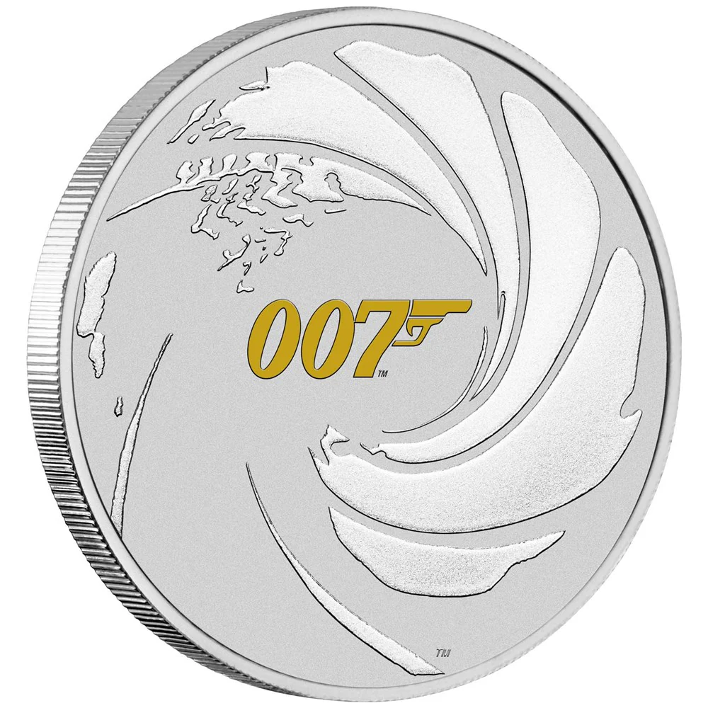 James Bond 007 1oz Silver Coin with Colour in Card - Image 3