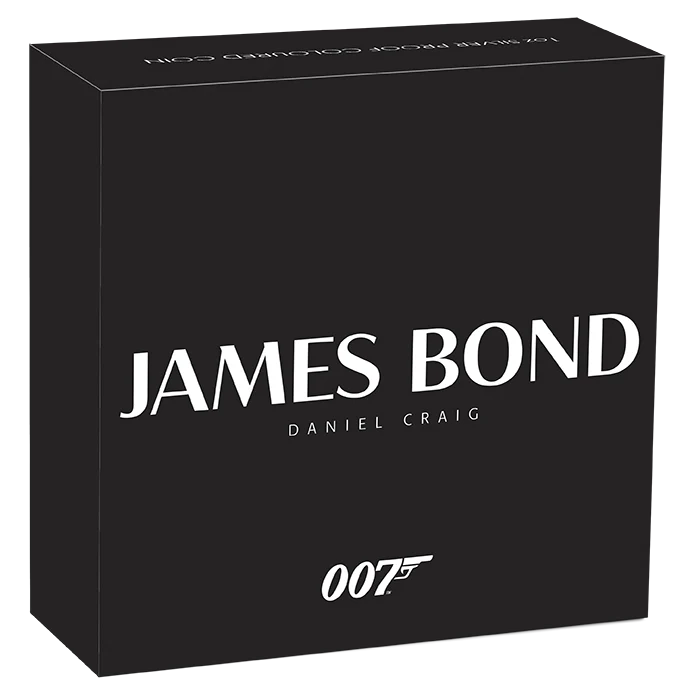 James Bond Daniel Craig 2024 1oz Silver Proof Coloured Coin - Image 2