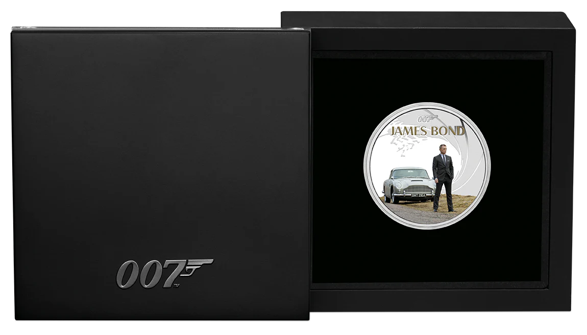 James Bond Daniel Craig 2024 1oz Silver Proof Coloured Coin - Image 3