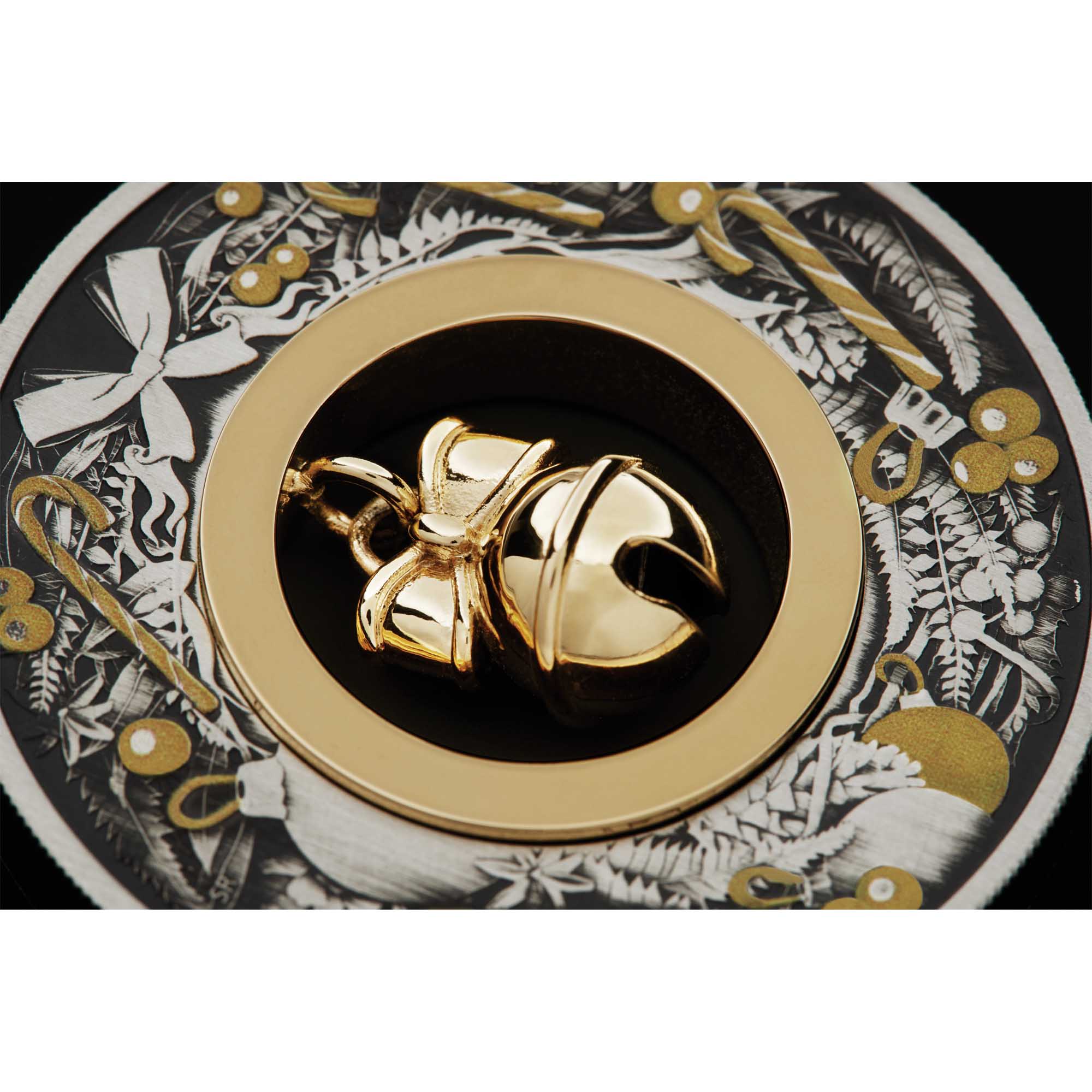 Jingle Bell 2022 2oz Silver Antiqued Coloured Coin - Image 6