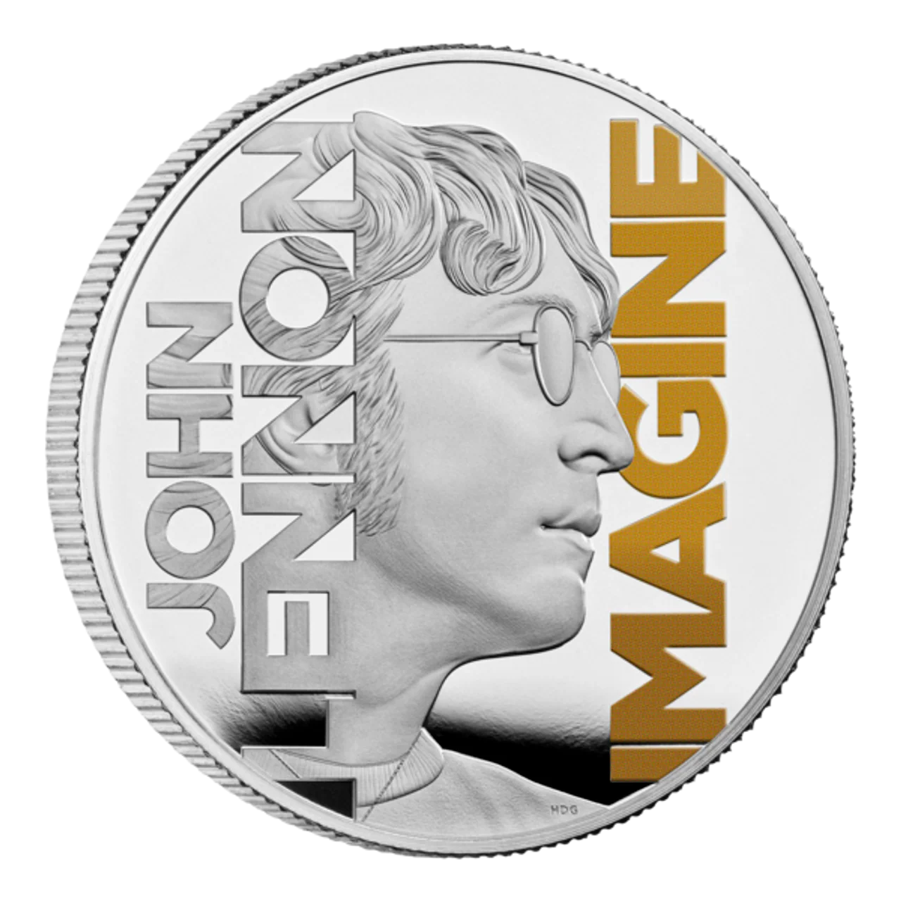 John Lennon 2025 UK 1oz Silver Proof Colour Coin