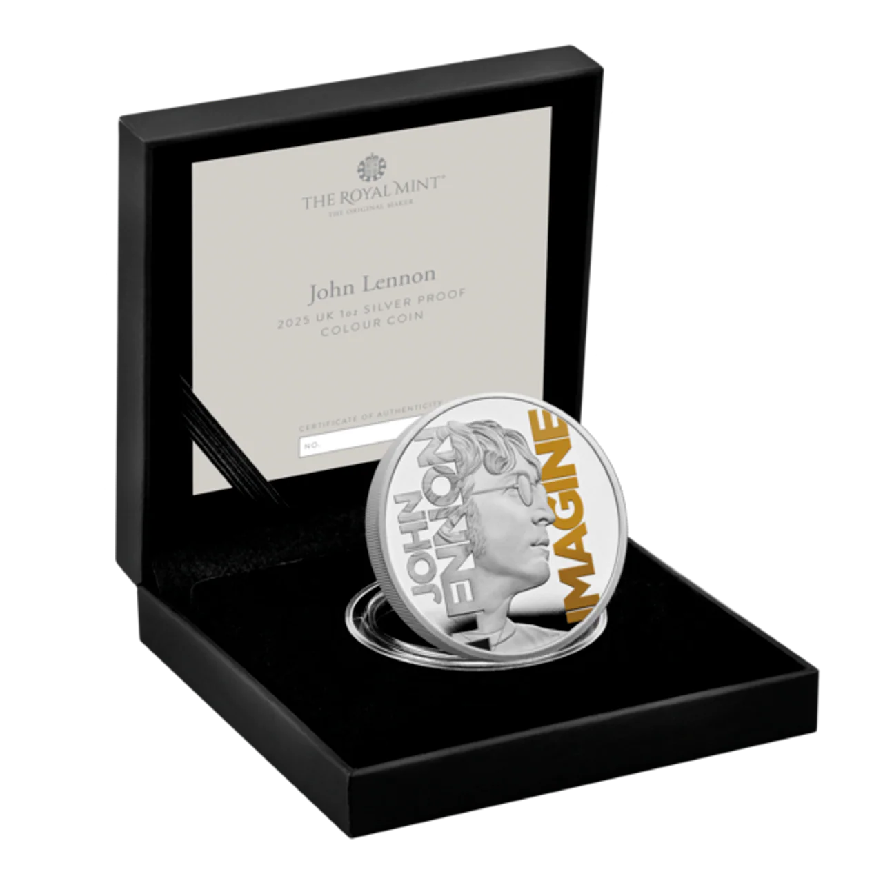 John Lennon 2025 UK 1oz Silver Proof Colour Coin - Image 2