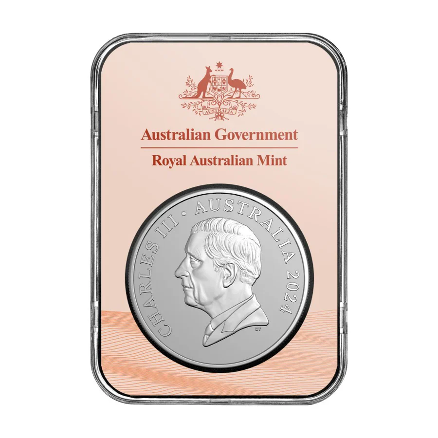 Kangaroo Series 2024 $1 1oz Frosted Fine Silver Uncirculated Coin - Image 2