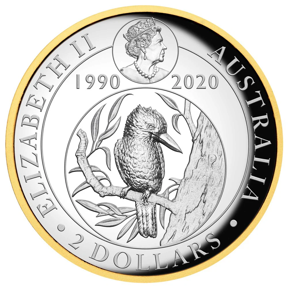 Kookaburra 2020 2oz Silver Proof Gilded High Relief Coin - Image 2