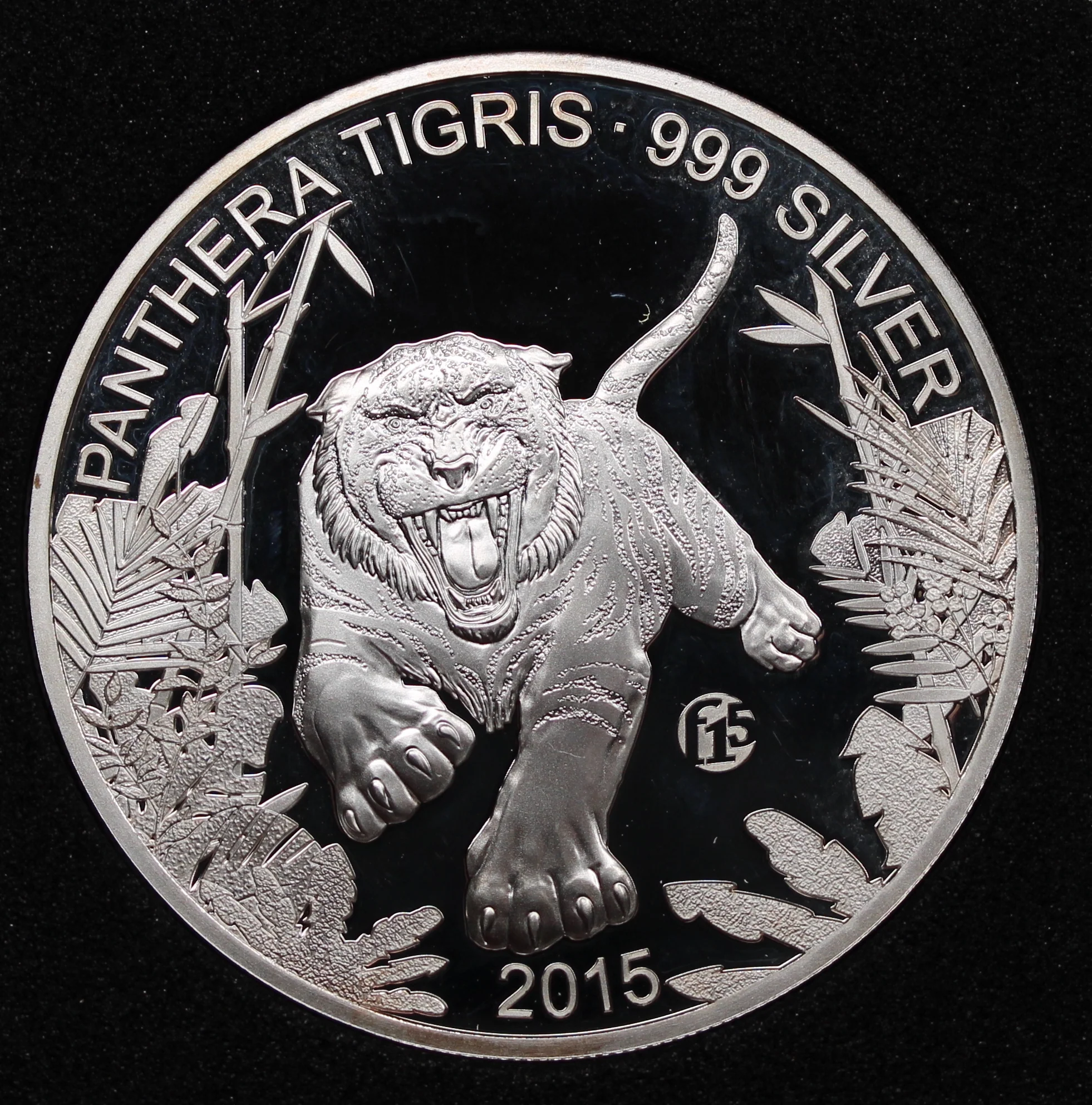 Laos 2015 1000 Kip Panthera Tigris Silver Coin