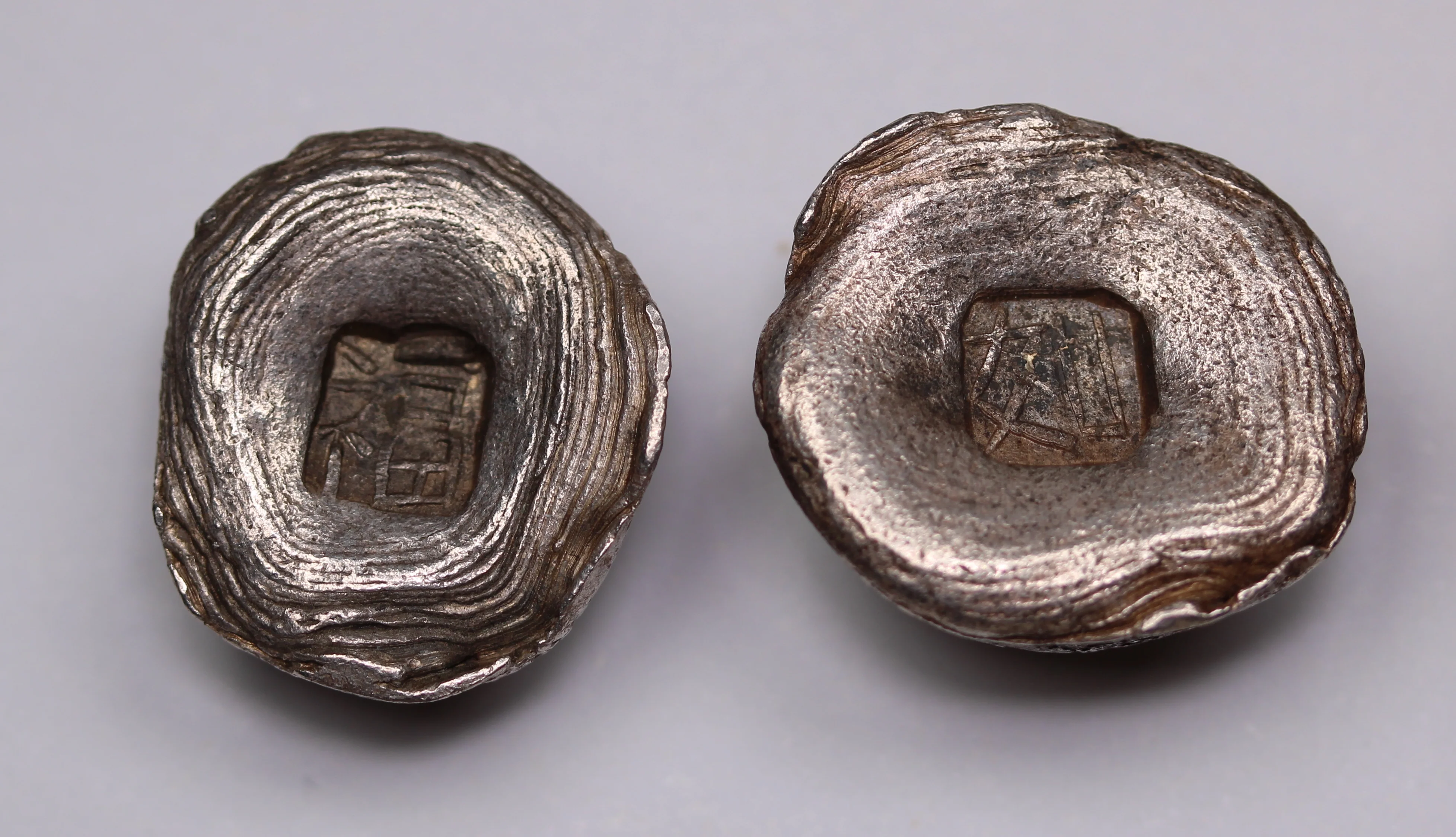 Late 19th Century China Yunnan Style Sycee Set of 8 Silver Ingots - Image 2