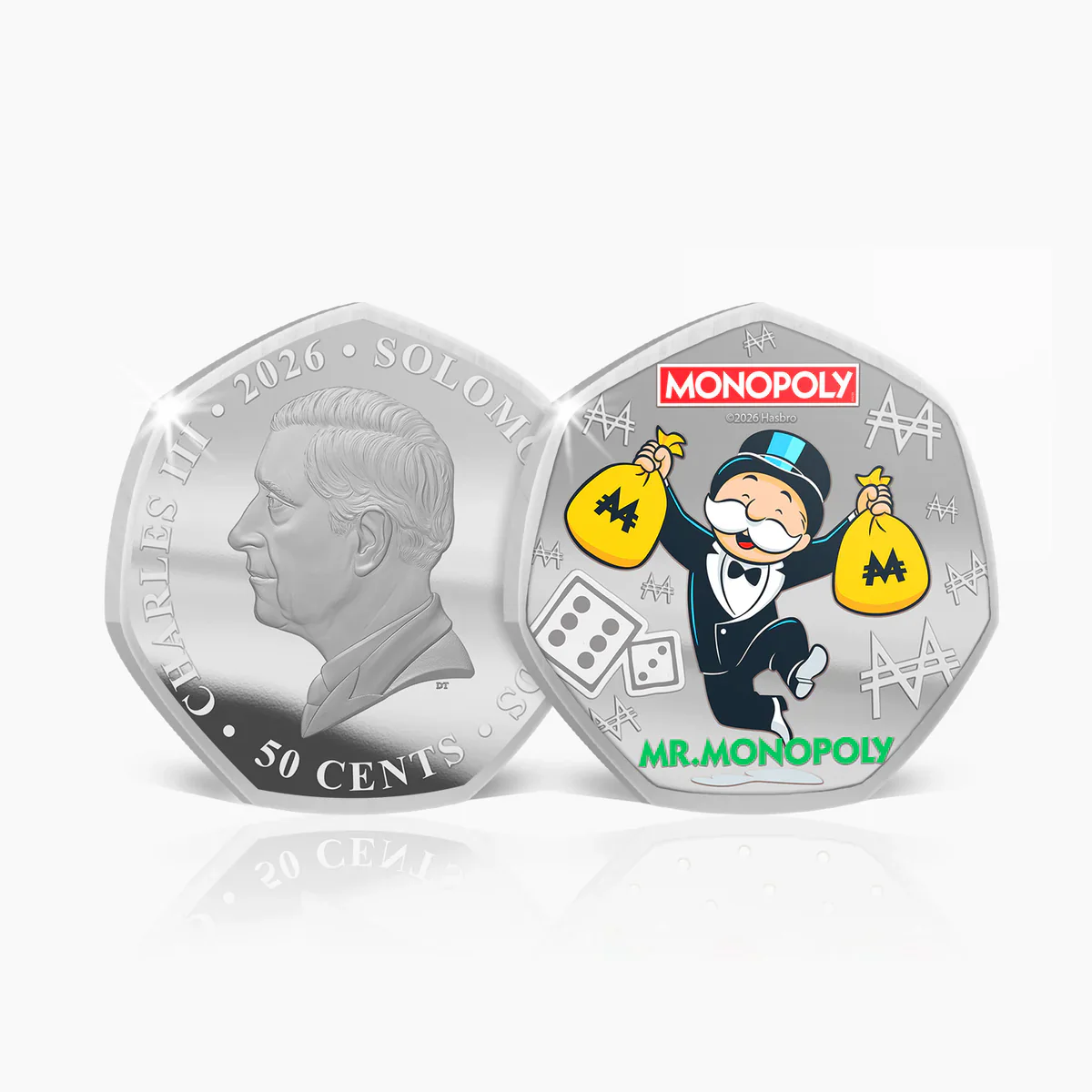 Legends of the Board - Mr Monopoly 2026 Silver Plated BU Coin - Image 6