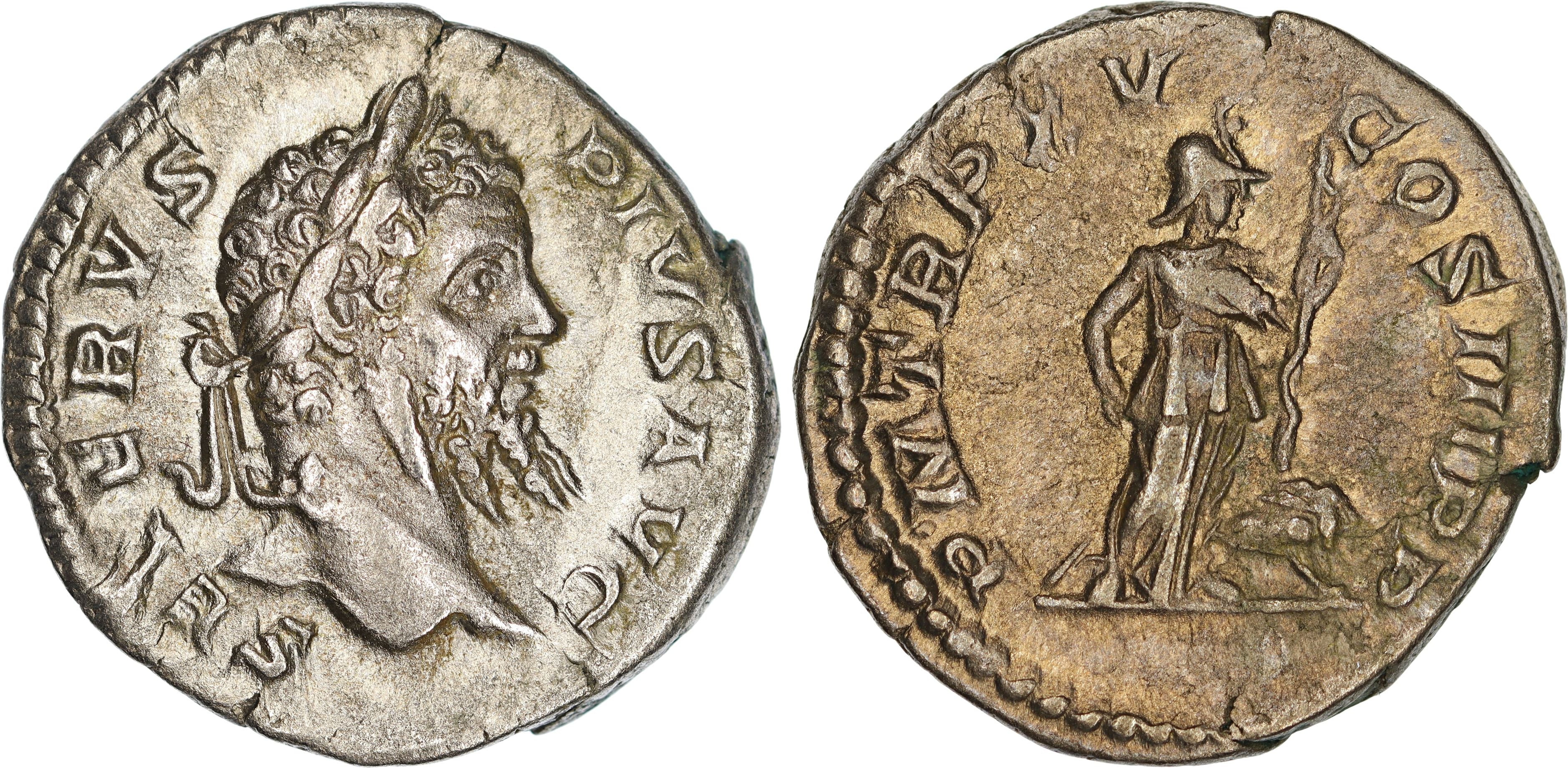 Lucius Septimius Severus 193-211AD Silver Denarius gVF - Image 2