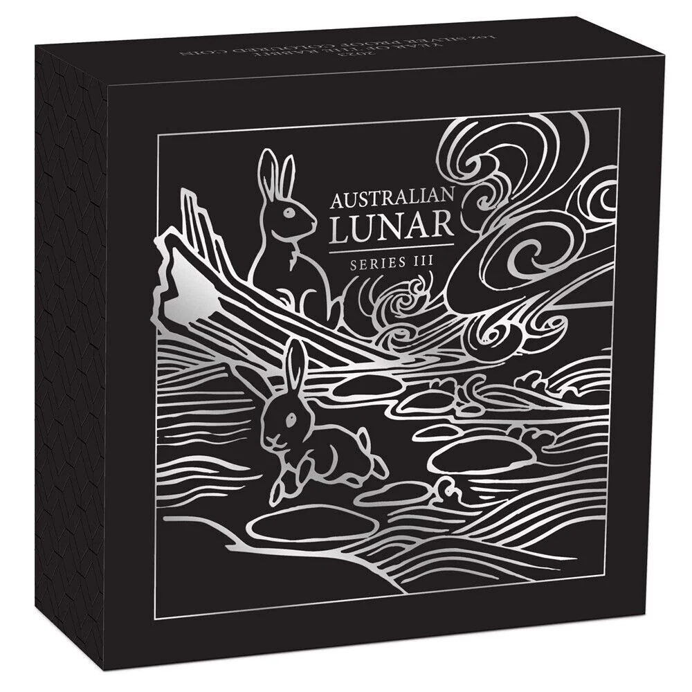 Lunar Series III 2023 Year of the Rabbit 1oz Coloured Silver Proof Coin - Image 4