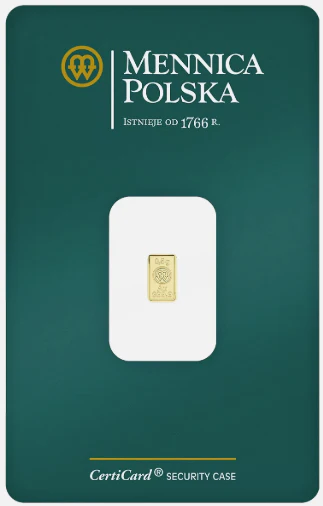 Mennica Polska Gold Minted Bar 1/2g
