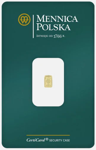 Mennica Polska Gold Minted Bar 1/4g