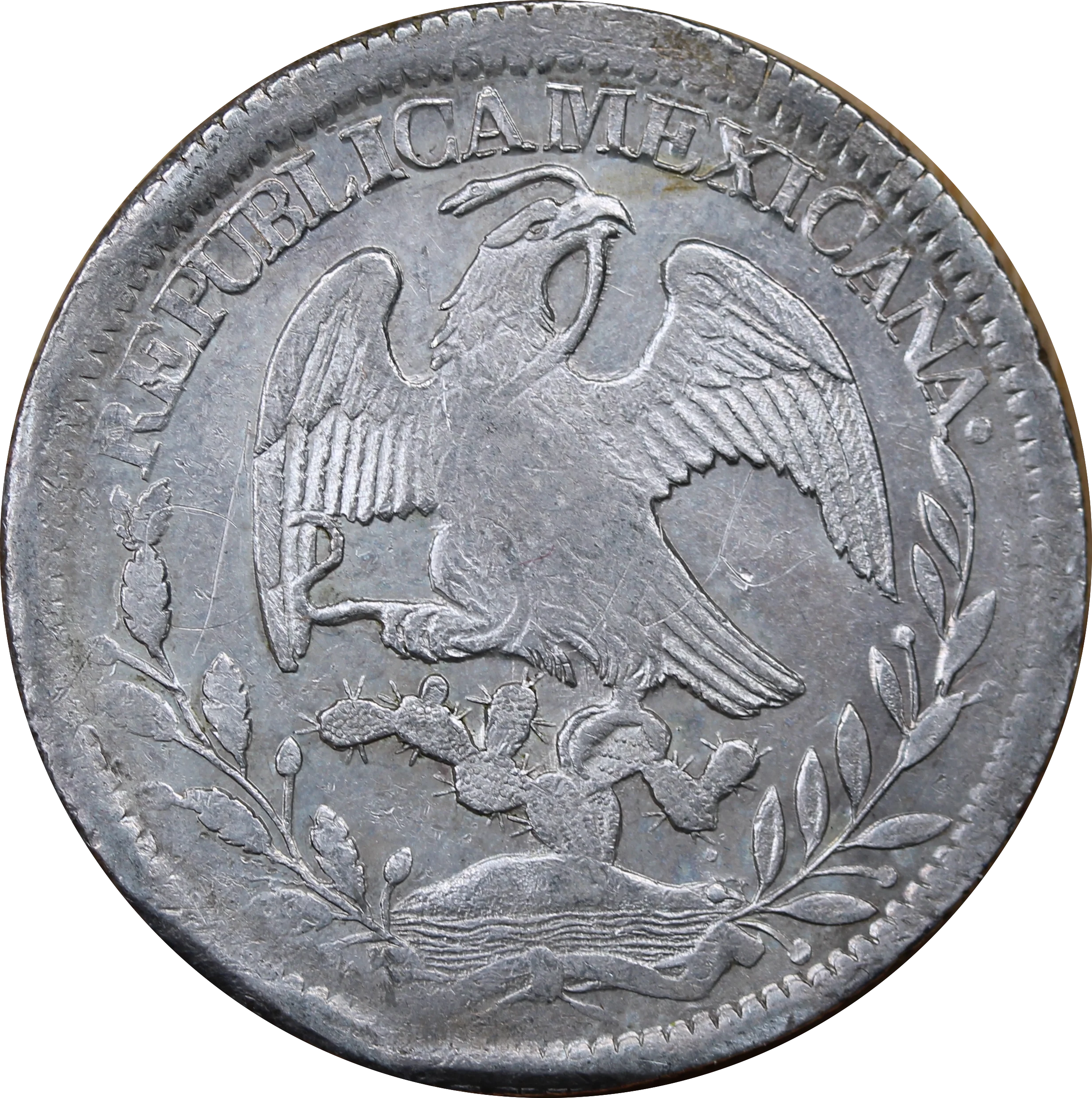 Mexico 1842-Zs Silver 8 Reales Fine - Image 2