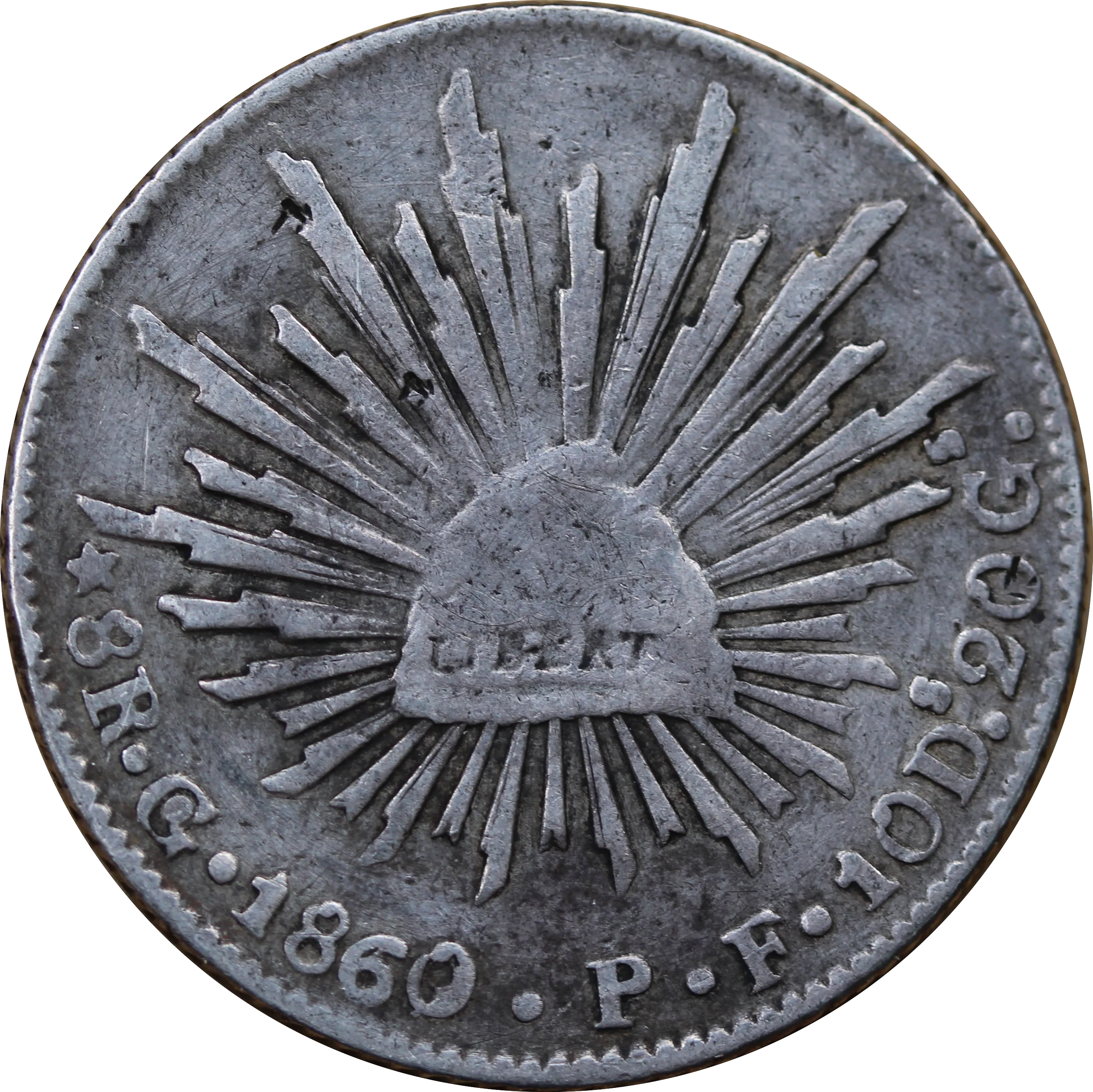 Mexico 1860 Silver 8 Reales Fine - Image 2