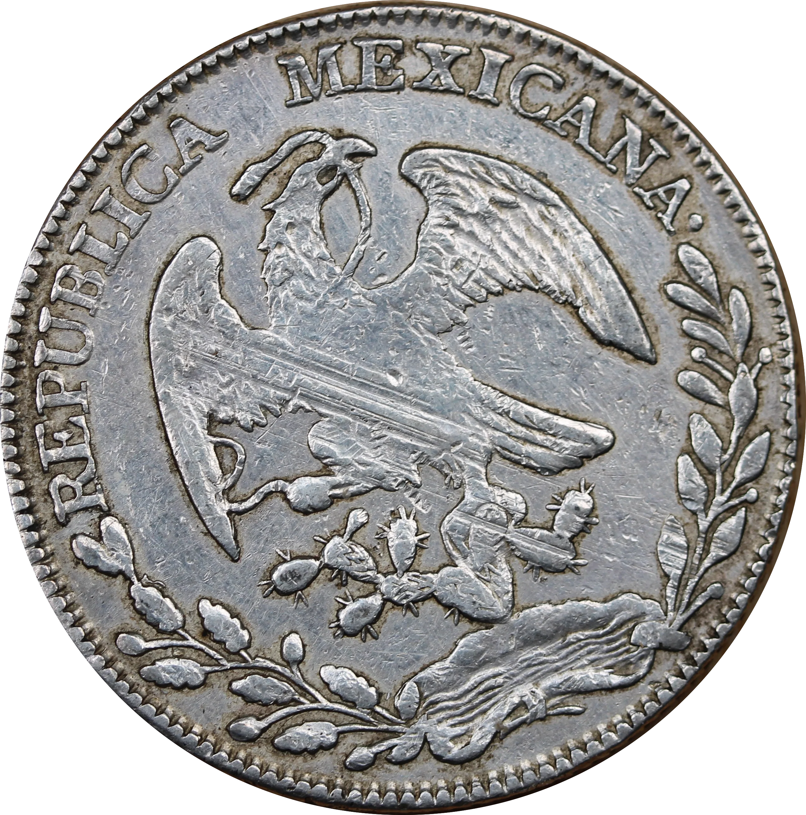Mexico 1856 Silver 8 Reales Fine - Image 2
