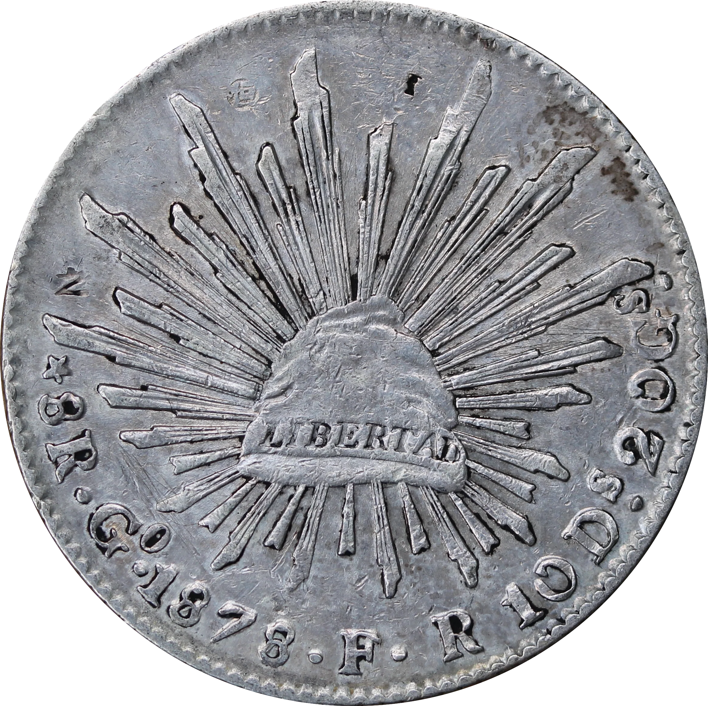 Mexico 1878 Silver 8 Reales VF