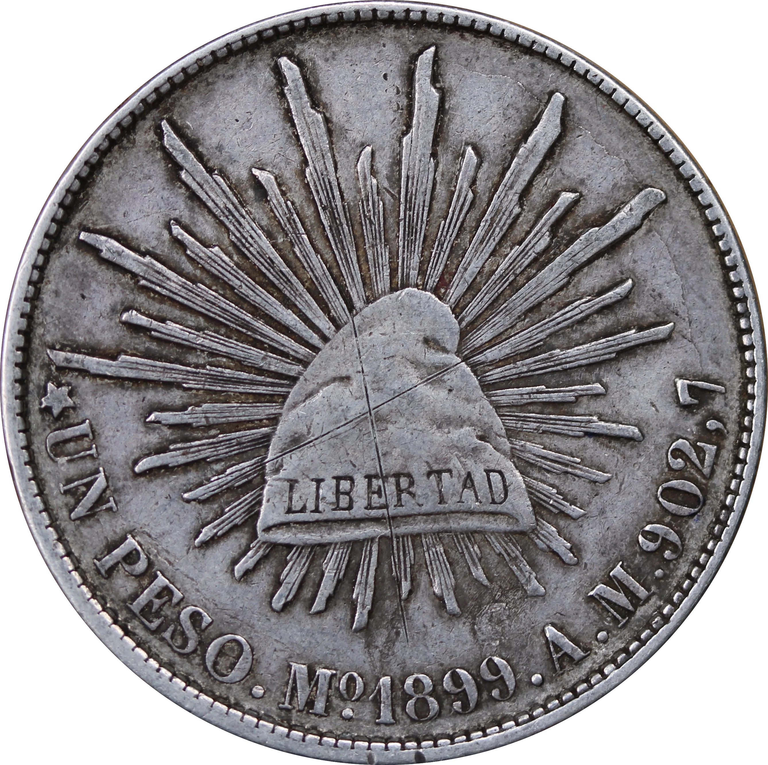 Mexico 1899 Silver Peso VF