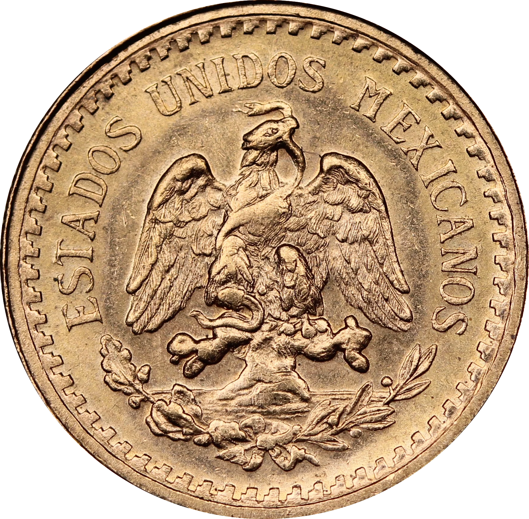 Mexico 1945 2.5 Pesos Gold Coin aUNC