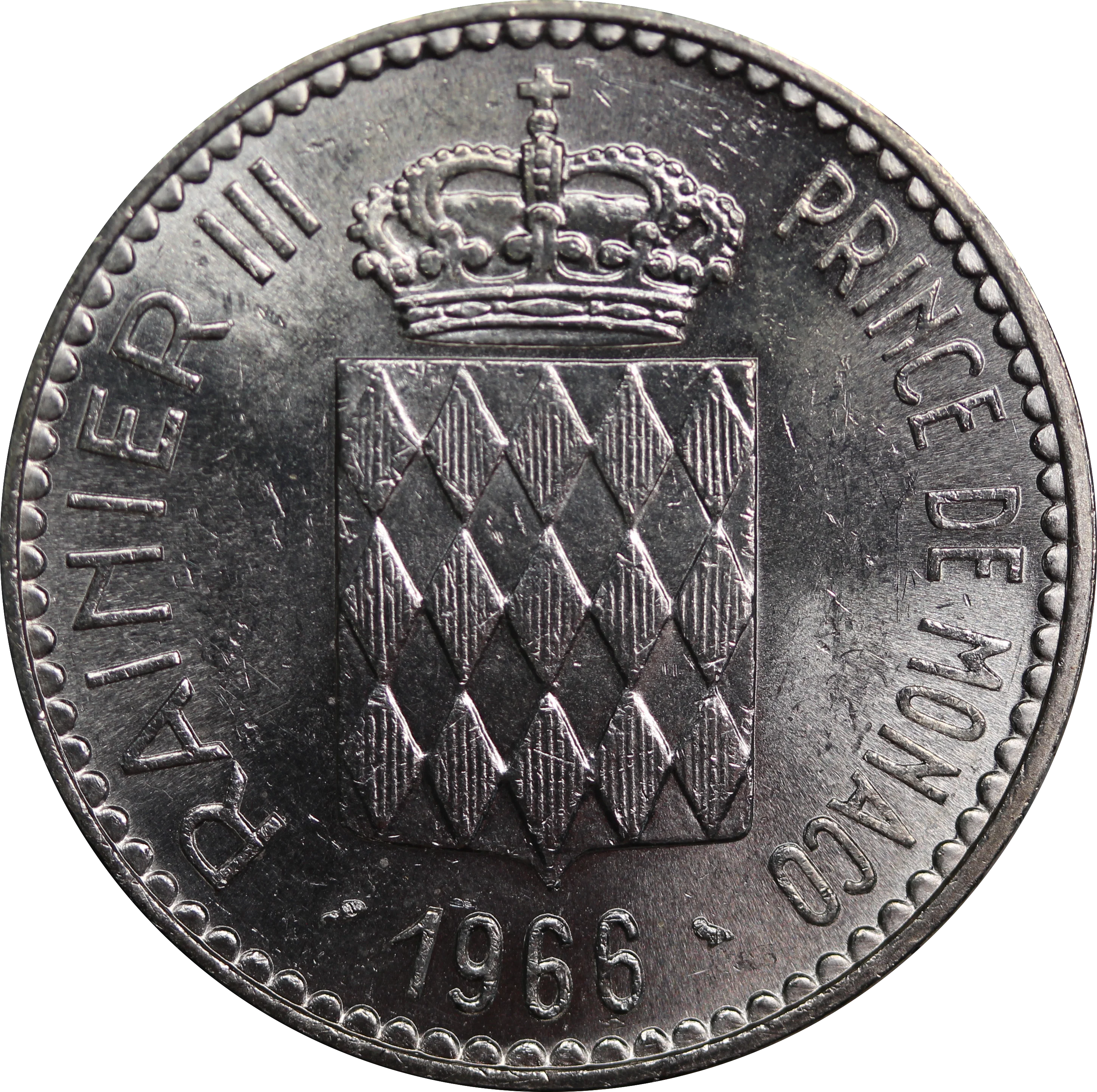 Monaco 1966 10 Francs VF Cleaned - Image 2