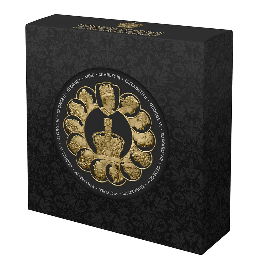 Monarchs of Britain 2025 $1 Gold-plated 1oz Silver Proof Coin - Image 3