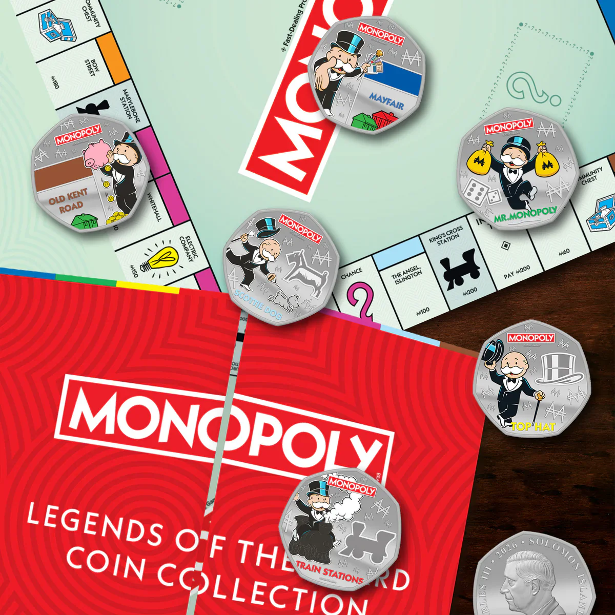 Monopoly Legends of the Board 2026 - Silver Plated Coin Pack - Image 2