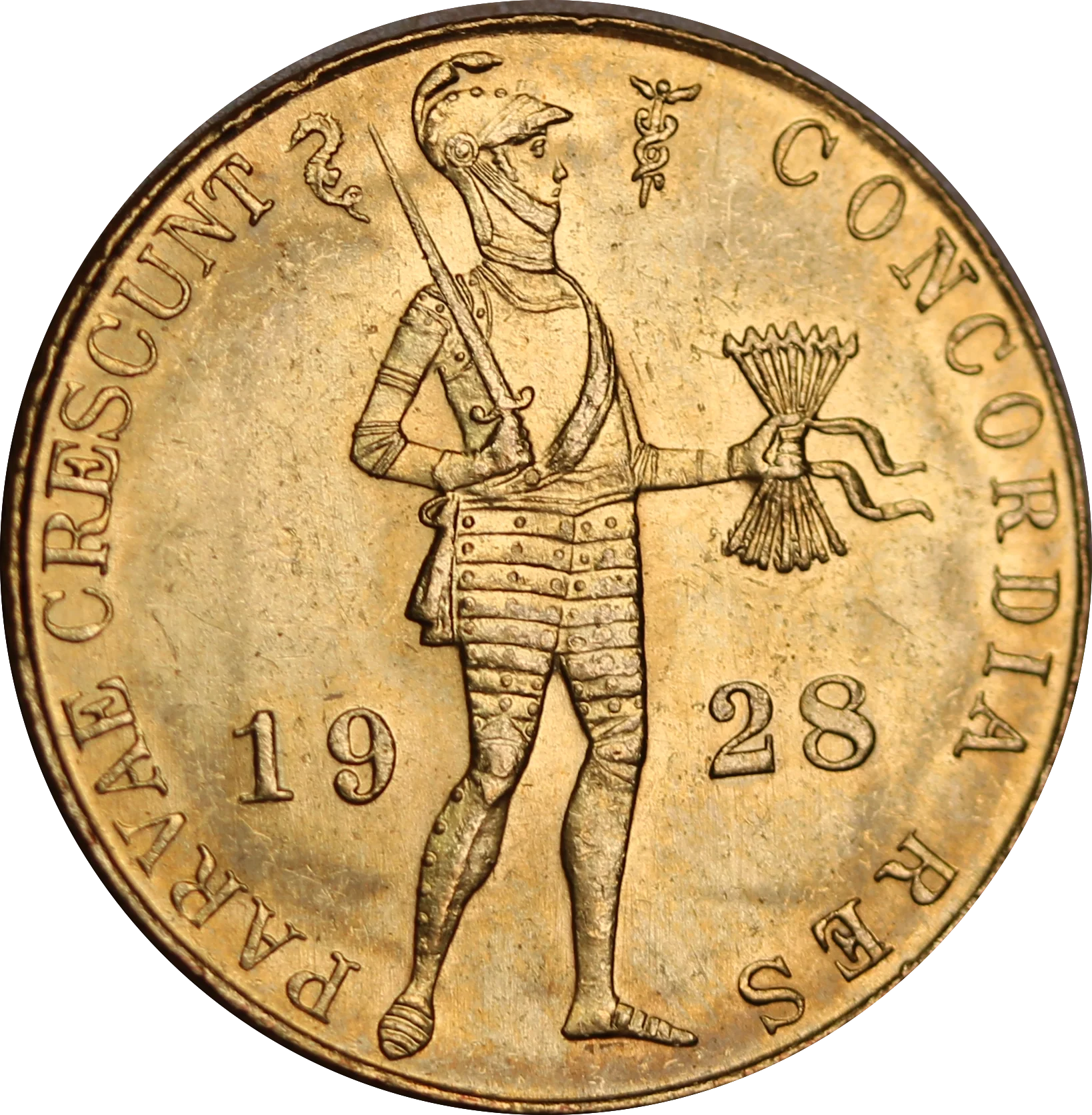 Netherlands 1928 Trade Ducat Gold Coin