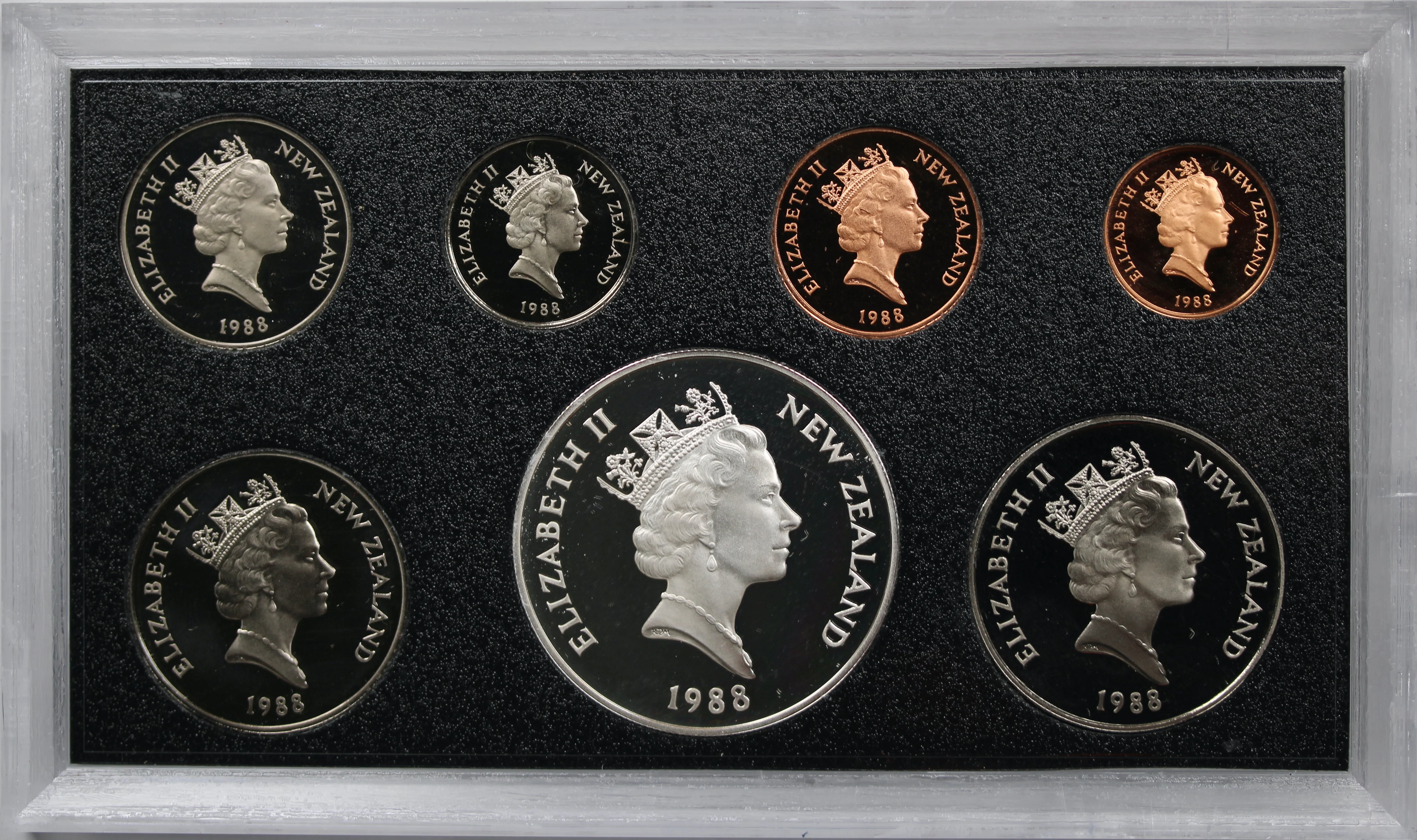 New Zealand 1988 Proof Set with Silver Dollar - Image 2